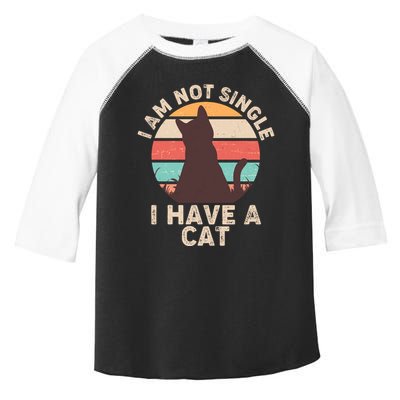 Funny I Am Not Single I Have A Cat Toddler Fine Jersey T-Shirt