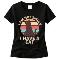 Funny I Am Not Single I Have A Cat Womens T-Shirt