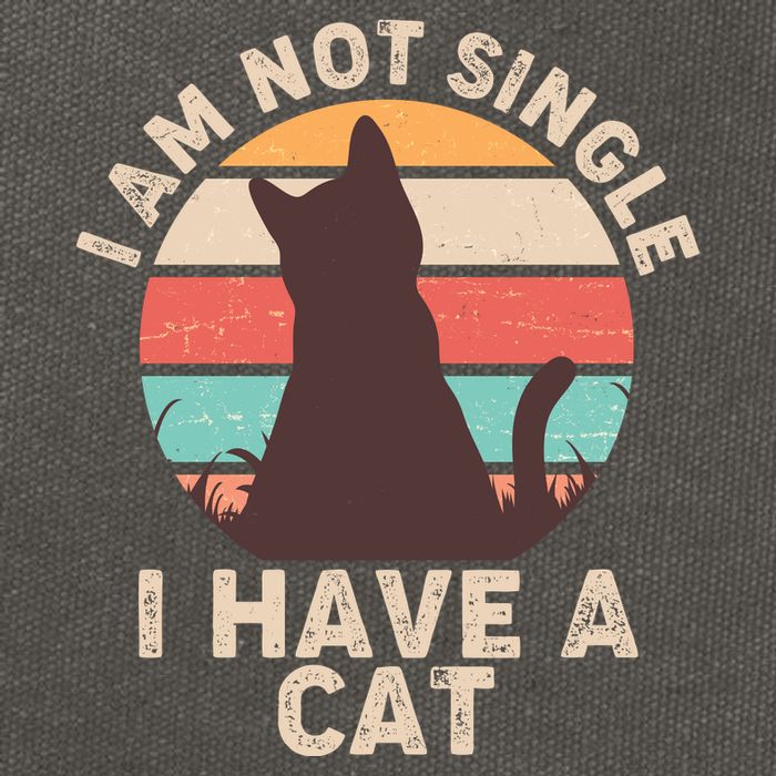Funny I Am Not Single I Have A Cat Cotton Canvas Backpack
