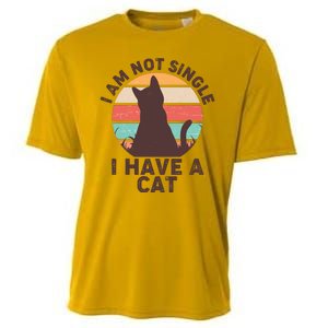 Funny I Am Not Single I Have A Cat Cooling Performance Crew T-Shirt