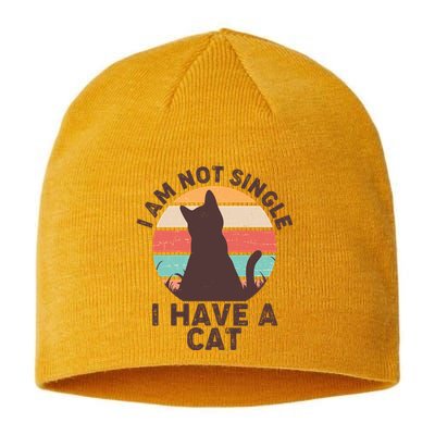 Funny I Am Not Single I Have A Cat Sustainable Beanie
