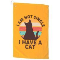 Funny I Am Not Single I Have A Cat Golf Towel