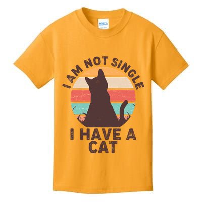 Funny I Am Not Single I Have A Cat Kids T-Shirt