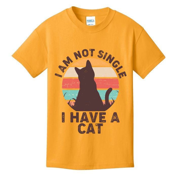 Funny I Am Not Single I Have A Cat Kids T-Shirt