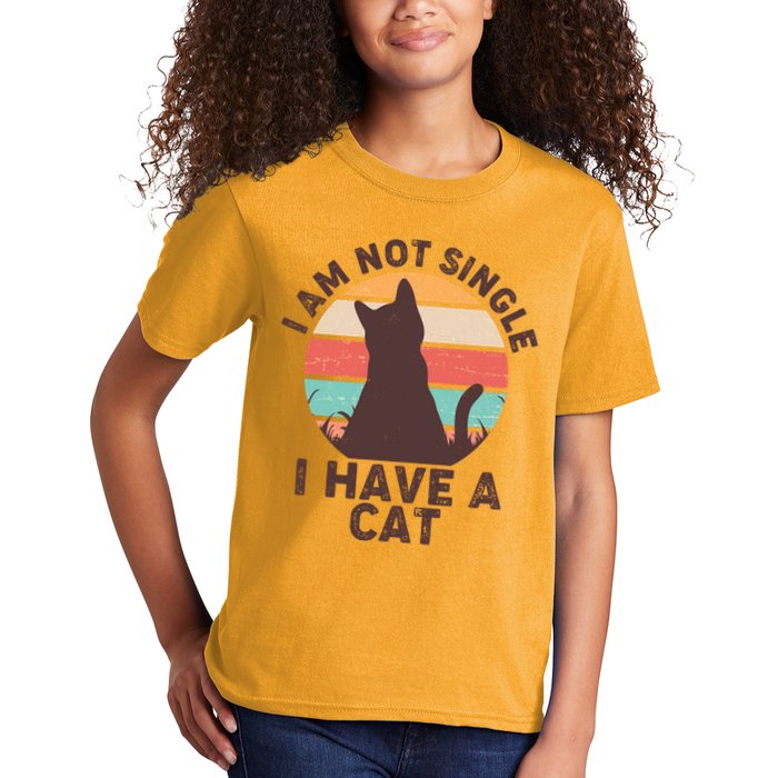 Funny I Am Not Single I Have A Cat Kids T-Shirt
