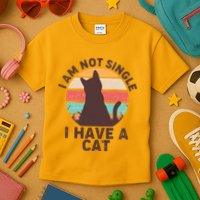 Funny I Am Not Single I Have A Cat Kids T-Shirt