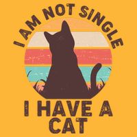 Funny I Am Not Single I Have A Cat Kids T-Shirt