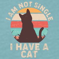 Funny I Am Not Single I Have A Cat Sueded Cloud Jersey T-Shirt
