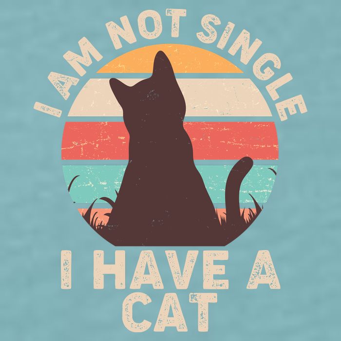Funny I Am Not Single I Have A Cat Sueded Cloud Jersey T-Shirt