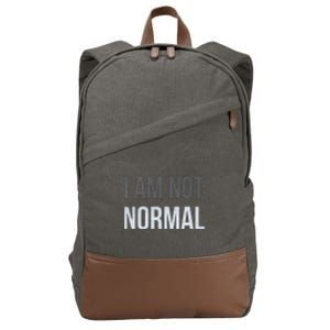 Funny I Am Not Normal Cotton Canvas Backpack