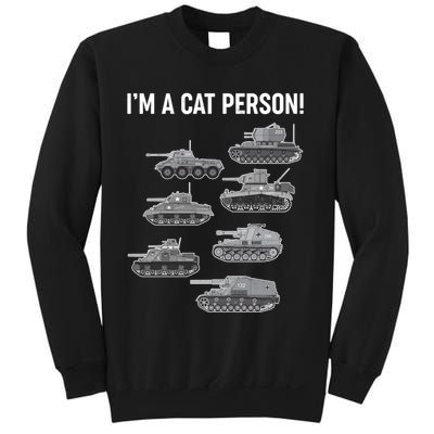 Funny I'm A Cat Person Military Tanks Sweatshirt