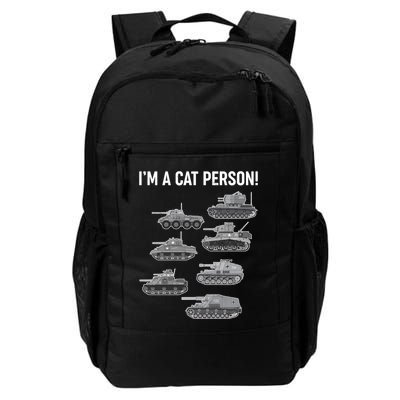 Funny I'm A Cat Person Military Tanks Backpack