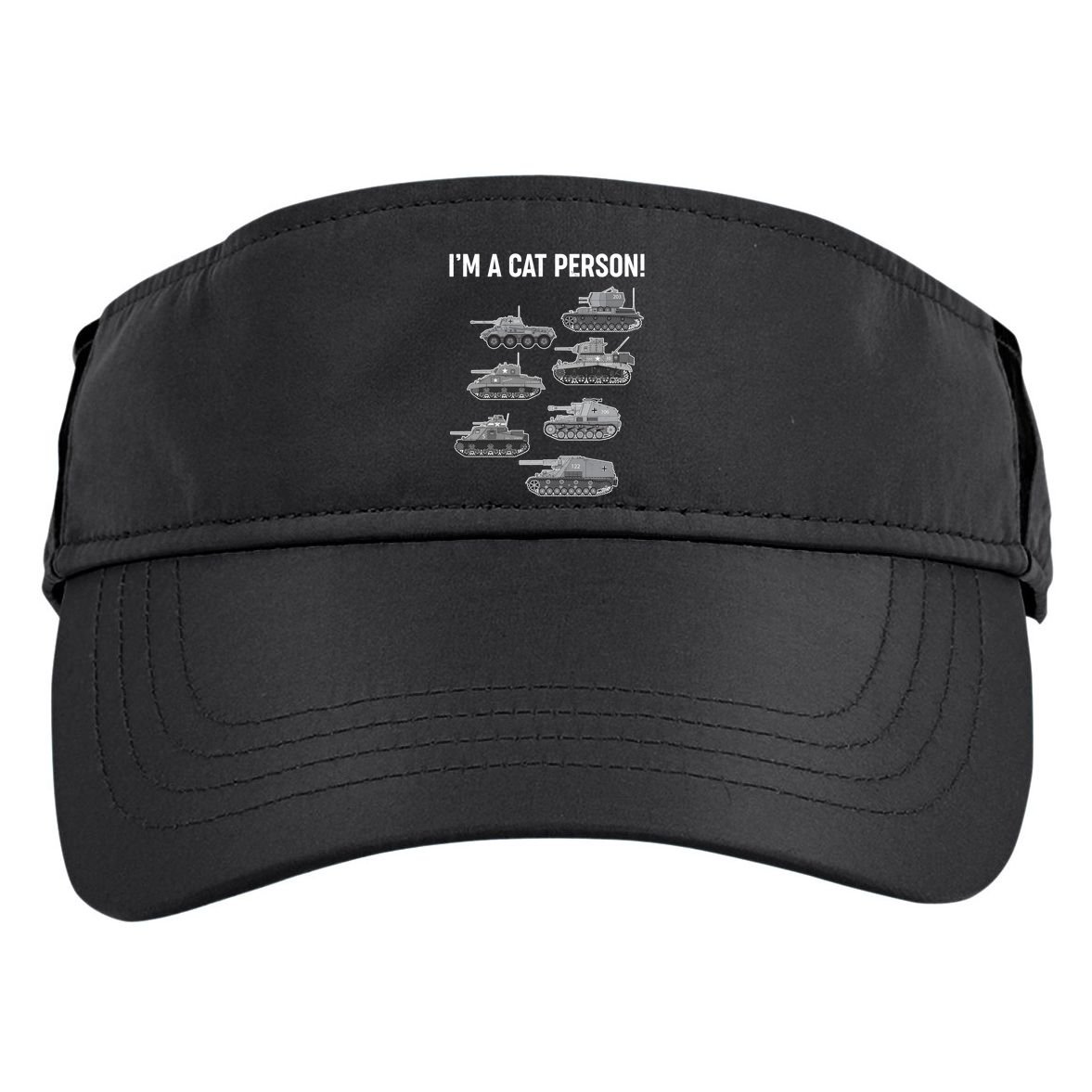 Funny I'm A Cat Person Military Tanks Adult Drive Performance Visor