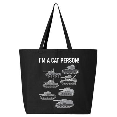Funny I'm A Cat Person Military Tanks 25L Jumbo Tote