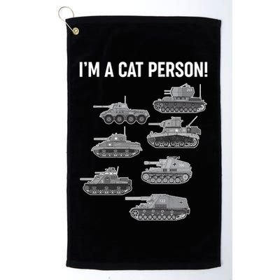 Funny I'm A Cat Person Military Tanks Golf Towel