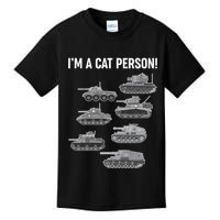 Funny I'm A Cat Person Military Tanks Kids T-Shirt