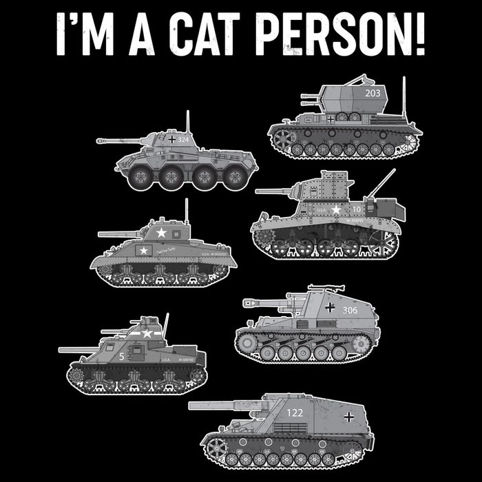 Funny I'm A Cat Person Military Tanks Kids T-Shirt