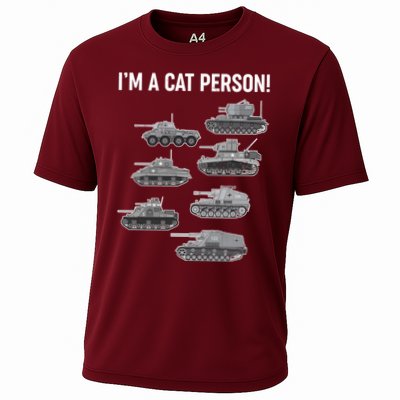Funny I'm A Cat Person Military Tanks Performance Shirt