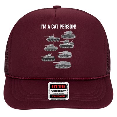 Funny I'm A Cat Person Military Tanks Trucker Hat