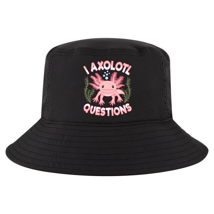 Funny I Axolotl Questions Cute Kawaii Pin.k Axolotl Cool Comfort Performance Bucket Hat