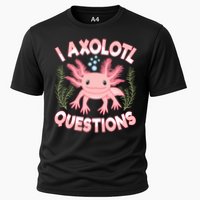 Funny I Axolotl Questions Cute Kawaii Pin.k Axolotl Cooling Performance Crew T-Shirt