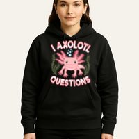 Funny I Axolotl Questions Cute Kawaii Pin.k Axolotl Hoodie