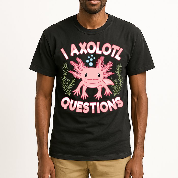 Funny I Axolotl Questions Cute Kawaii Pin.k Axolotl Tall T-Shirt