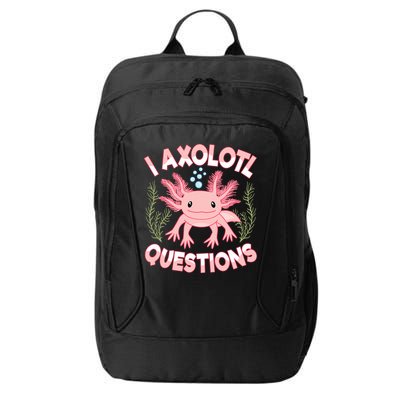Funny I Axolotl Questions Cute Kawaii Pin.k Axolotl City Backpack
