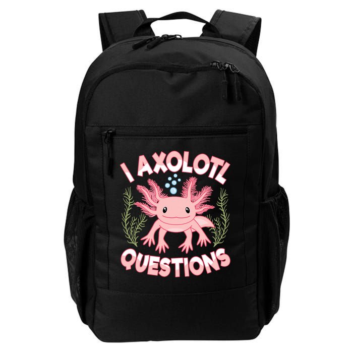 Funny I Axolotl Questions Cute Kawaii Pin.k Axolotl Backpack