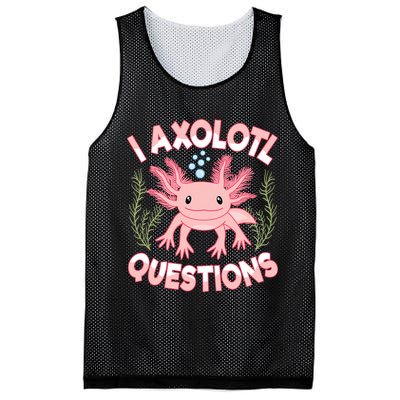 Funny I Axolotl Questions Cute Kawaii Pin.k Axolotl Mesh Reversible Basketball Jersey Tank