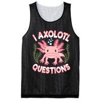 Funny I Axolotl Questions Cute Kawaii Pin.k Axolotl Mesh Reversible Basketball Jersey Tank
