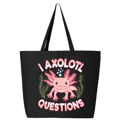 Funny I Axolotl Questions Cute Kawaii Pin.k Axolotl 25L Jumbo Tote