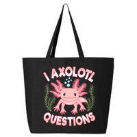 Funny I Axolotl Questions Cute Kawaii Pin.k Axolotl 25L Jumbo Tote