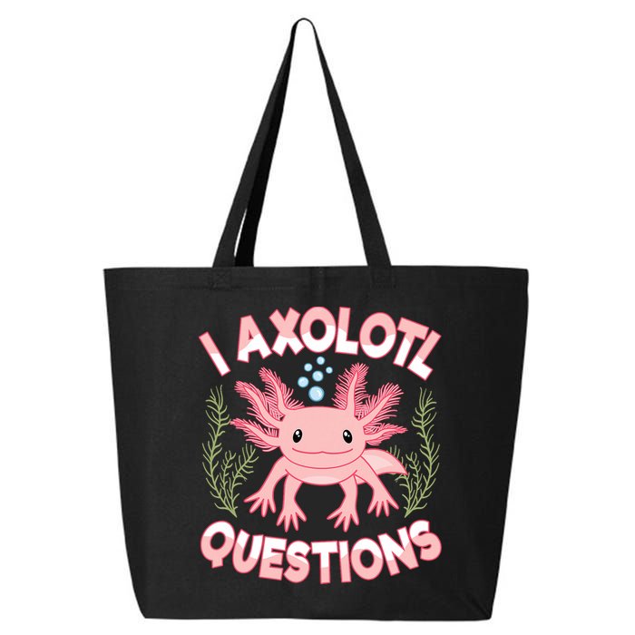 Funny I Axolotl Questions Cute Kawaii Pin.k Axolotl 25L Jumbo Tote