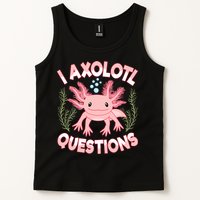 Funny I Axolotl Questions Cute Kawaii Pin.k Axolotl Tank Top