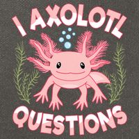 Funny I Axolotl Questions Cute Kawaii Pin.k Axolotl Cotton Canvas Backpack