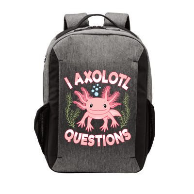 Funny I Axolotl Questions Cute Kawaii Pin.k Axolotl Vector Backpack