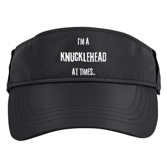 Funny IM A Knucklehead At Times Adult Drive Performance Visor