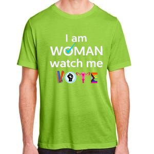 Funny I Am Woman Watch Me Vote Adult ChromaSoft Performance T-Shirt