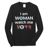 Funny I Am Woman Watch Me Vote Long Sleeve Shirt