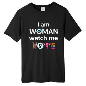 Funny I Am Woman Watch Me Vote Tall Fusion ChromaSoft Performance T-Shirt