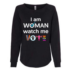 Funny I Am Woman Watch Me Vote Womens California Wash Sweatshirt