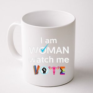 Funny I Am Woman Watch Me Vote Coffee Mug