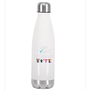 Funny I Am Woman Watch Me Vote Stainless Steel Insulated Water Bottle