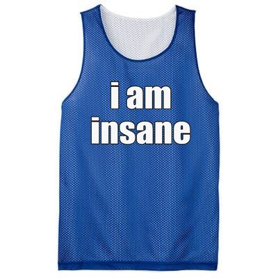 Funny I Am Insane Wo Funny Mesh Reversible Basketball Jersey Tank