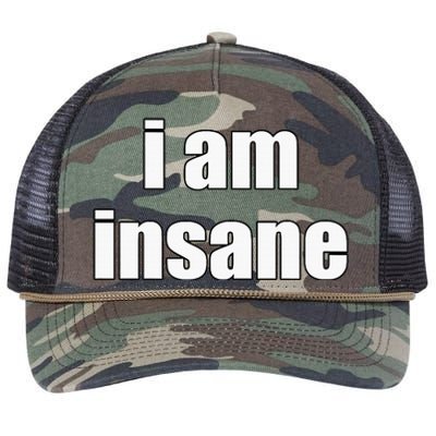 Funny I Am Insane Wo Funny Retro Rope Trucker Hat Cap