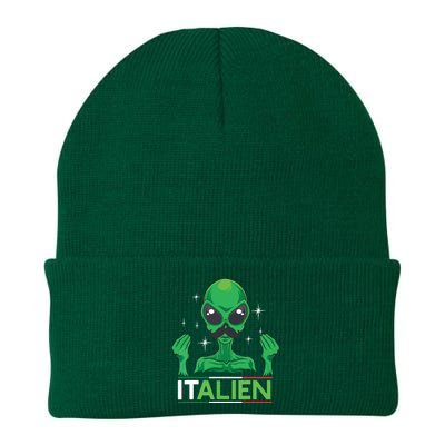 Funny Italian Alien Pun Italy Hand Gesture Knit Cap Winter Beanie