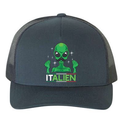 Funny Italian Alien Pun Italy Hand Gesture Yupoong Adult 5-Panel Trucker Hat