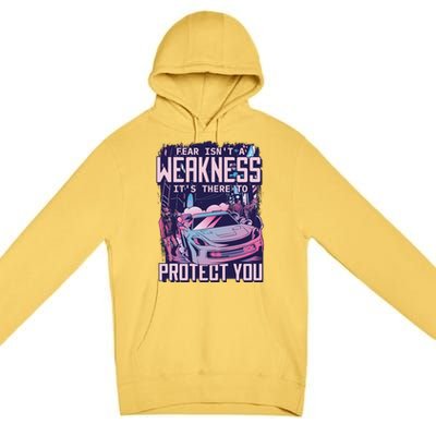 Fear Isn't A Weakness It's There To Protect You Race Car Zombie Premium Pullover Hoodie