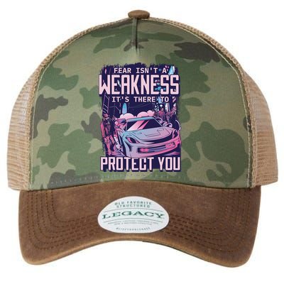 Fear Isn't A Weakness It's There To Protect You Race Car Zombie Legacy Tie Dye Trucker Hat